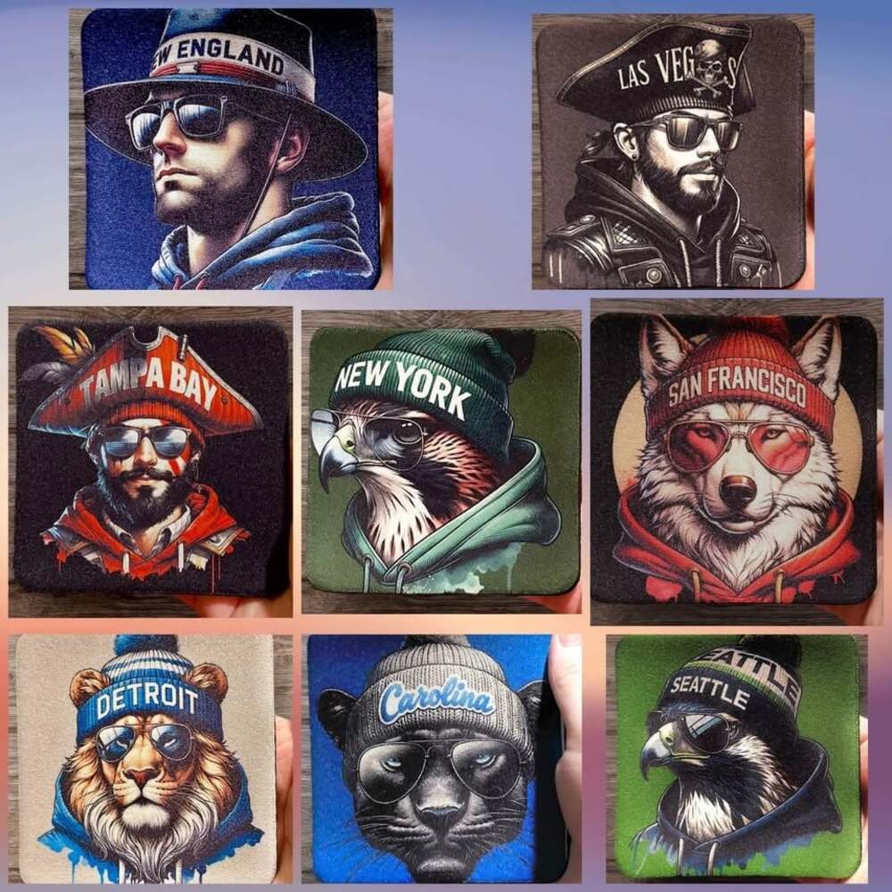 NFL Custom made Coasters - Picture 3 of 4